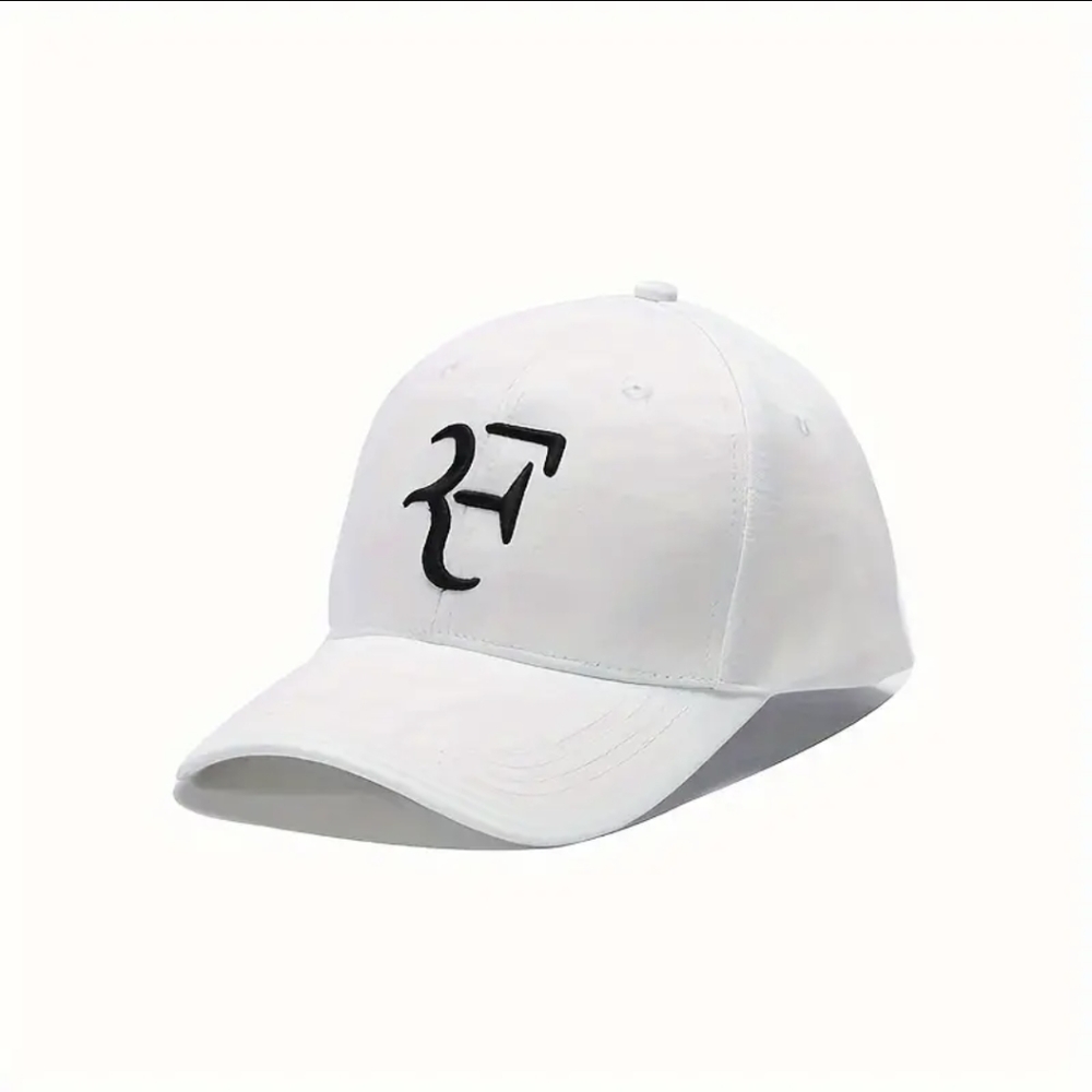 Gothic Letter F Embroidery Baseball Cap Simple Solid Color Dad Hats Velcro Back